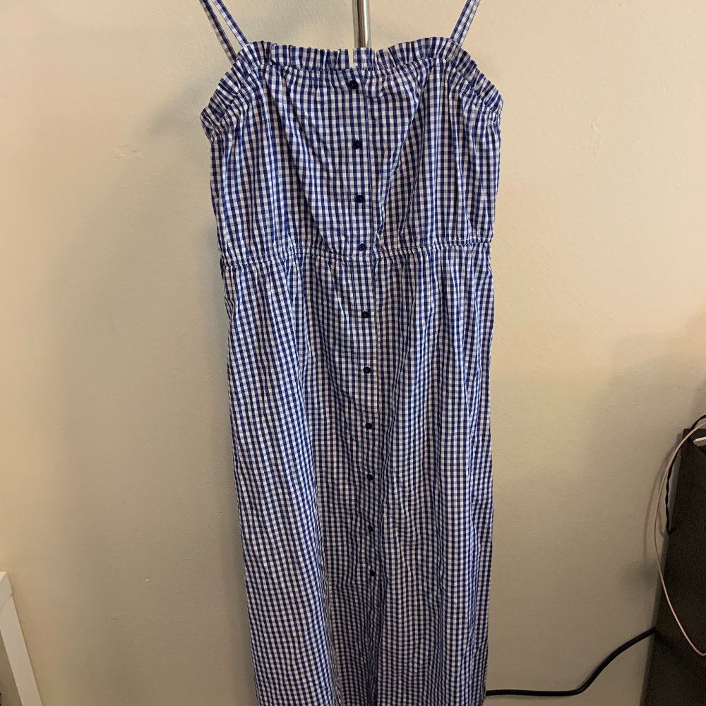 Mango blue checked one piece